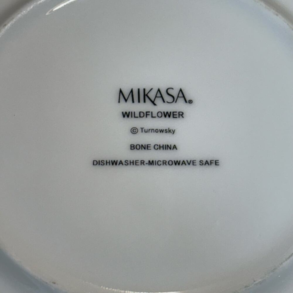 Mikasa Floral Square Salad Plate Wildflower Garden Bone China New Without Tag - Picture 7 of 9
